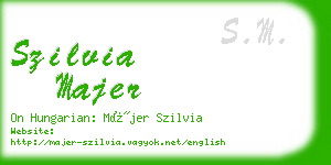 szilvia majer business card